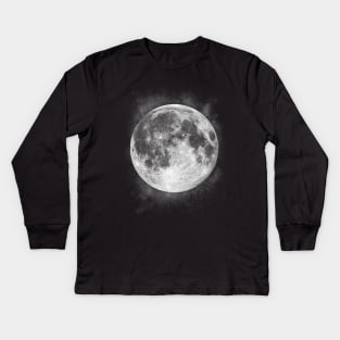 Full Moon and Stars Kids Long Sleeve T-Shirt